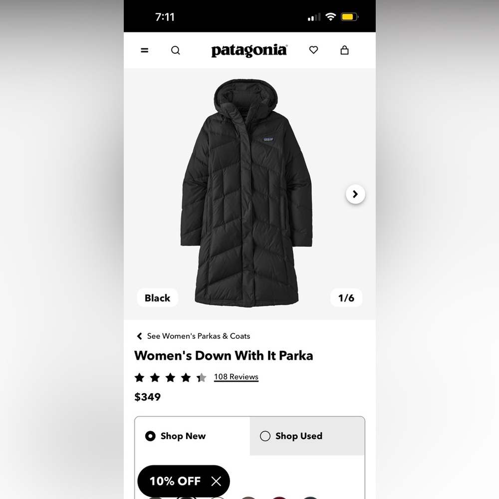 Patagonia womens down with it parka